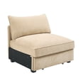 thumbnail image 4 of Armless sofa Velvet - Wheat, 4 of 6