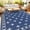Blue&White, variant on Garvee Large 9x18 Outdoor Area Rug, Waterproof Plastic Straw Mat with Framed Geometric Design for RV Awning, Patio, Deck, Garden, Camping, Beach and Backyard,Black White