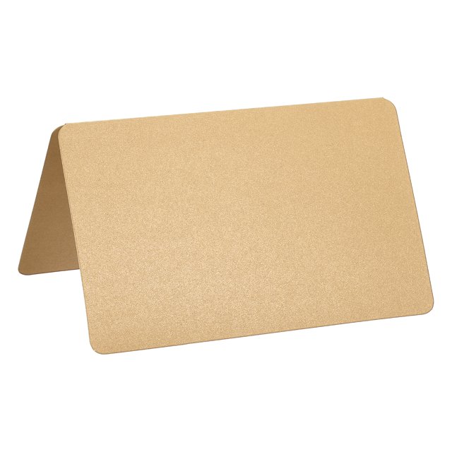 Unique Bargains Blank Greeting Cards,50pack Decor Foldable Card,Gold Tone Pearlescent Paper