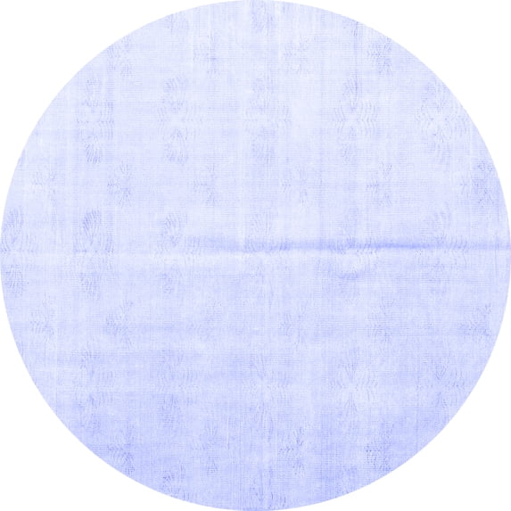 Ahgly Company Machine Washable Indoor Round Persian Blue Traditional Area Rugs, 7' Round