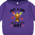 thumbnail image 3 of Inktastic Artist Just a Girl Who Loves Art Toddler Hoodie, 3 of 4