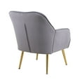 thumbnail image 5 of Kselythan Velvet Accent Chair, Upholstered Modern Single Sofa Side Chair,Living Room Armchair with Golden Metal Legs for Bedroom Living Reading Room Office, 5 of 8