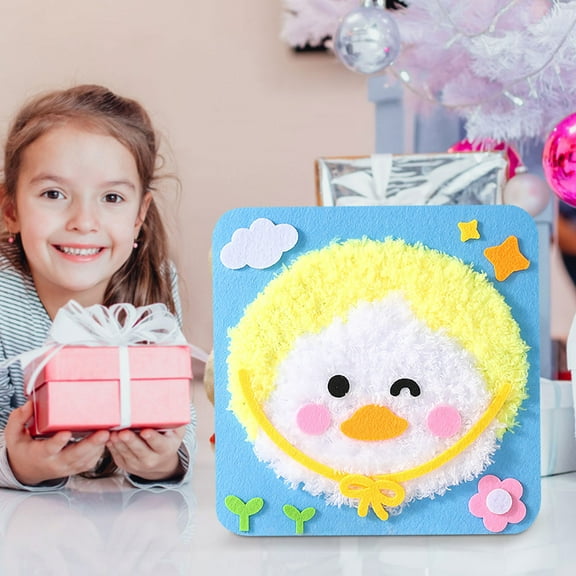 DIY Embroidery Kit under $5! Xqxayjr Handmade Sewing and Embroidery Kit, Creative Yarn Art Materials for Beginners, DIY Craft Set for Kids and Adults