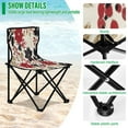 thumbnail image 4 of 600D Oxford Camping Chair Portable Foldable Chair Supports 220 lbs for Picnic, Fishing, Backpacking Red and Blacks Holly Leaves, 4 of 8