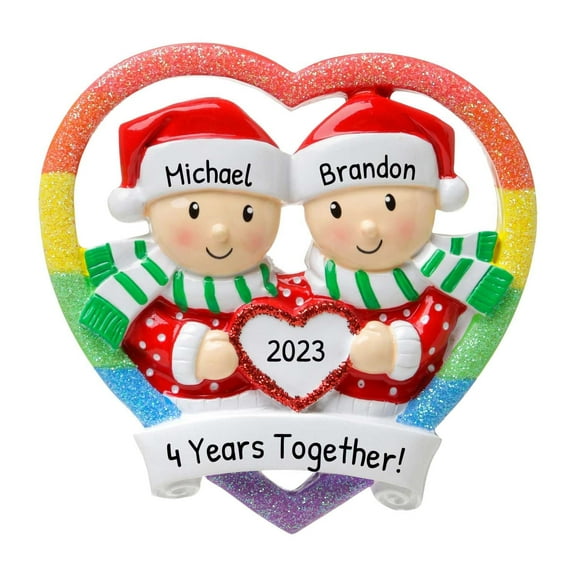 Ornaments by Elves Personalized Gay LGBTQ Ornament Holiday Keepsake Christmas Decorations