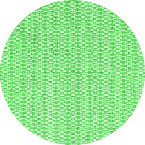 Ahgly Company Indoor Round Abstract Green Contemporary Area Rugs, 7' Round