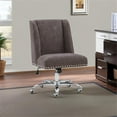 thumbnail image 4 of Bowery Hill Transitional Fabric Armless Office Chair in Charcoal Gray, 4 of 20