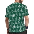 thumbnail image 2 of Wukai Christmas Trees Print Men's Short-Sleeved Mesh T-Shirt,Quick-Dry Short Sleeve Workout T-Shirt-6X-Large, 2 of 8