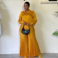 thumbnail image 6 of AURA Women Plus Size Fall Outfit 2 Piece Set Casual Shirt Wide Leg Pants Elegant, 6 of 8
