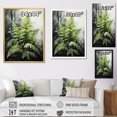 thumbnail image 4 of Designart "Dynamic Ferns Green and Black Contrast I" Floral & Botanical Floater Framed Wall Decor, 4 of 7