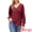 Dark Red, variant on DARING DIVA Women's V Neck Long Sleeve Casual Knit Tunic Sweater S Black