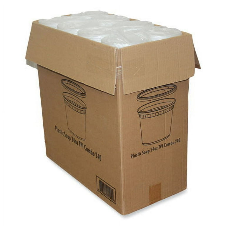 Plastic Deli Container with Lid, 24 oz, Clear, Plastic, 240/Carton Plastic Deli Container with Lid, 24 oz, Clear, Plastic, 240/Carton
