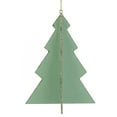 thumbnail image 3 of Northlight 5.25" Light Green 3D Tree With Silver Glitter Wooden Christmas Ornament, 3 of 3