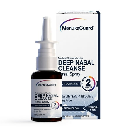 ManukaGuard Deep Nasal Cleanse – Natural Allergen & Sinus Cleansing, GMO-Free, 0.65 oz