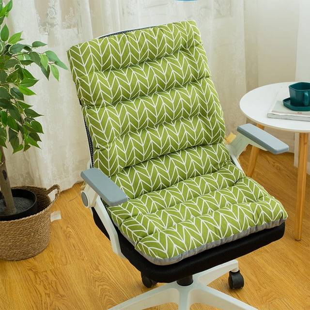 Cojín de asiento grueso con respaldo | Cojín de poliéster para silla de 45 x 85 cm | Cojín suave para sofá de oficina y comedor | Negro, blanco, gris y verde