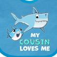 thumbnail image 4 of Inktastic My Cousin Loves Me with Cute Sharks Boys or Girls Baby Bib, 4 of 4