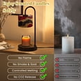 thumbnail image 5 of Candle Warmer Lamp with Timer Dimmer Red Abstract Marble Burgundy Black Malachite Gold Veins Aesthetic Candle Lamp Warmer for Jar Candle with 4 Bulbs Gifts for Women House Warming Gifts, 5 of 8