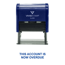 Vivid Stamp THIS ACCOUNT IS NOW OVERDUE Self Inking Rubber Stamp (Blue Ink) - Medium