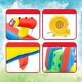 thumbnail image 3 of PICASSO-TILES Outdoor Inflatable Water Slide, Inflatable Bouncing House with Pool Area, Water Cannon Mount, Climbing Wall, Shower Sprays, Heavy Duty GFCI ETL Certified 385W Blower, 3 of 9