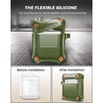 thumbnail image 3 of Fintie Case for Airpods 2 & Airpods 1, Support Wireless Charging & Front LED Visible, Reinforced Corner Bumper Shock Resistant Protective Silicone Cover Skin with Carabiner [Olive], 3 of 7