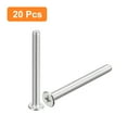 thumbnail image 3 of Uxcell M5x0.8x50mm 20 Pack Metal Flat Round Head Screws Phillips Drive Machine Bolt, 3 of 5