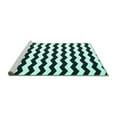 thumbnail image 2 of Ahgly Company Machine Washable Indoor Round Abstract Turquoise Blue Contemporary Area Rugs, 8' Round, 2 of 4