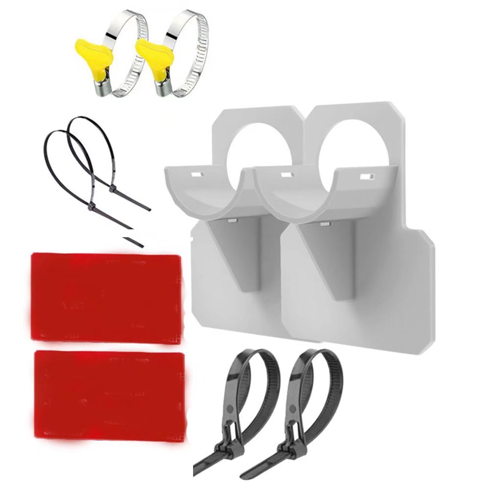 2Pcs Swimming Pool Pipe Fixing Holder Mount Supports Pipes Grey