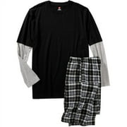 Hanes - Men's Long-Sleeve Crew Microfleece Sleep Set