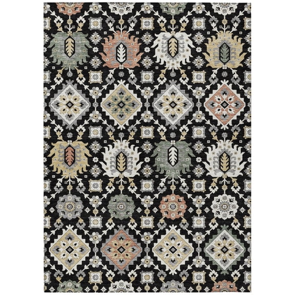 Dalyn Rugs Machine Washable Indoor/Outdoor Chantille ACN2200 Black 10' x 14' Rug