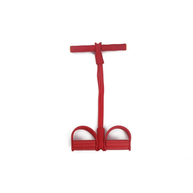 Pedal Chest Expander & Situps Stretching Abdominal Training Leg Pull Up Bodybuilding Slimming Exerciser/Multi-Function Adjustable 4 Resistance Latex Bands Workout Sit-up Pulling Strap Rope