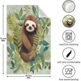 thumbnail image 3 of Dreamtimes Sloth Kitchen Towels, 18 x 28 Inch Super Soft and Absorbent Dish Cloths for Washing Dishes, 1 PCS Reusable Multi-Purpose Microfiber Hand Towels for Kitchen, 3 of 7