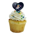 thumbnail image 5 of Cosmonaut Astronaut Dog in Space with Planets and Stars Heart Love Cupcake Picks Toppers Decoration Set of 6, 5 of 6