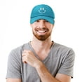 thumbnail image 6 of DALIX Smile Face Baseball Cap Smiling Happy Dad Hat Men Women Teens in Teal, 6 of 7