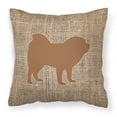 thumbnail image 2 of Carolines Treasures BB1106-BL-OR-PW1818 Chow Chow Burlap and Orange   Canvas Fabric Decorative Pillow BB1106 18H x18W, 2 of 2