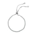 thumbnail image 2 of Tilo Jewelry Solid Sterling Silver Cubic Zirconia CZ Tennis Adjustable Bolo Bracelet - 7 Inch to 9 Inch, 2 of 4