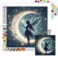 thumbnail image 1 of 5D DIY Cuentas Cuadradas Completas Hada Silueta Kit Arte 35x35cm, 1 of 9