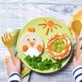 thumbnail image 4 of 4pcs wooden handle silicone spoon fork baby children fork spoon silicone fork spoon long handle fork spoon, 4 of 5