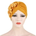thumbnail image 6 of iHPH7 Head Wraps for Black Women Head Scarf for Cancer Patients Women Turban Head Wraps for Women Headbands for Women Pre Tied Head Scarf for Women, Yellow One Size, 6 of 7