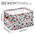 thumbnail image 4 of Yayeee 2 Pack Canvas Storage Basket with Handles for Shelves Fabric Bins Closet Organizer, Christmas Snowman Pattern, 4 of 8