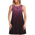 thumbnail image 1 of Balery Pink Glitter Sparkles A Vestidos de verano para mujer con estampado: vestido holgado sin mangas, vestido playero informal y cómodo para días calurosos., 1 of 7
