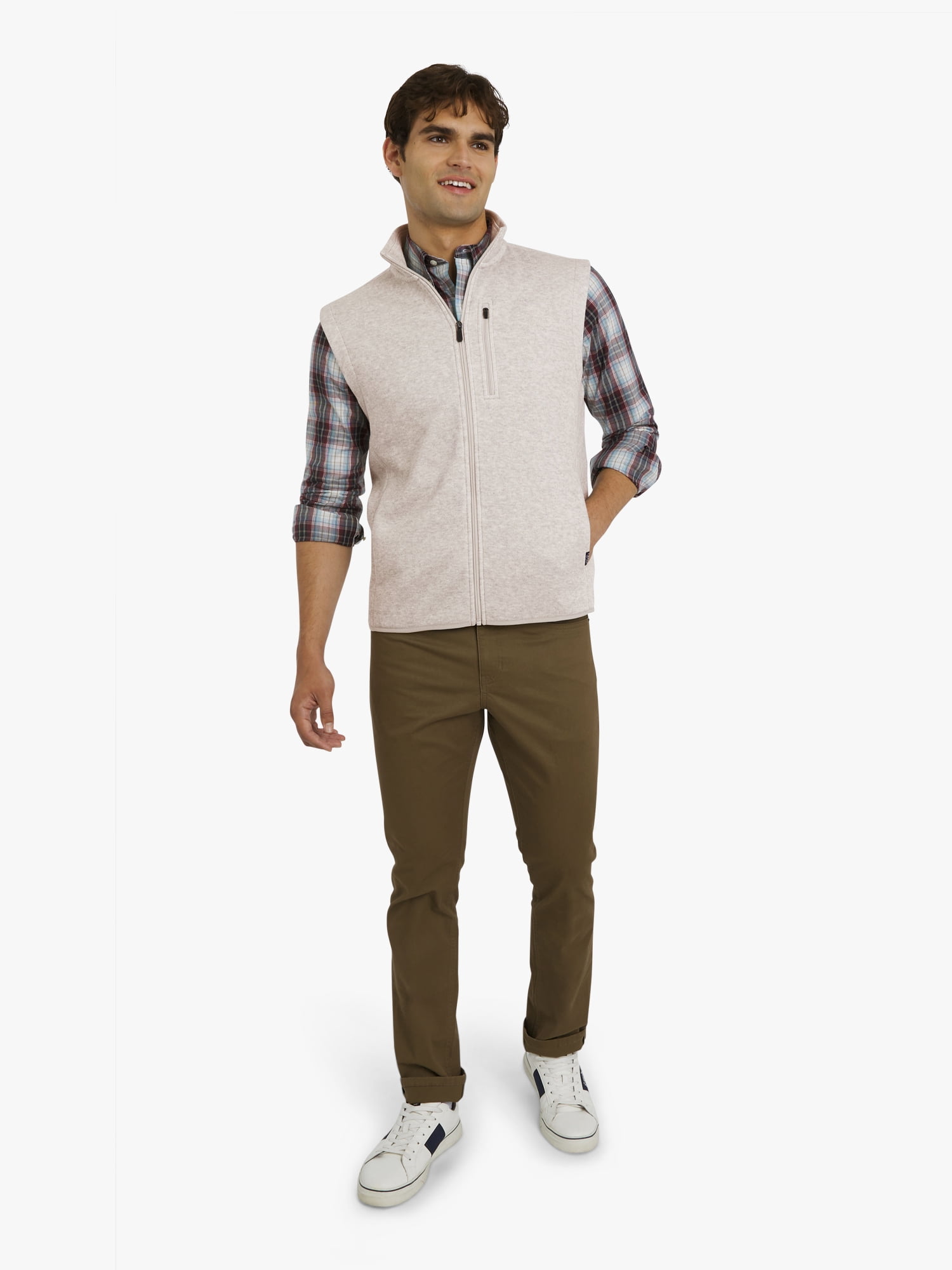 Chaps Men's & Big Men's Norwell Sweater Fleece Vest, Sizes S-3XL
