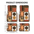 thumbnail image 2 of ZICANCN Waterproof Car Floor Mats Full Set, Ethnic Floral Abstract Art Automotive Carpet Mats for Vehicle Trucks Suv, 4 Pieces, 2 of 6
