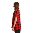 thumbnail image 2 of Just Love V-Neck Stretch Top for Women (Stretch Fabric Red - Buffalo Plaid, 2X), 2 of 3