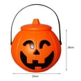 thumbnail image 6 of Happydeer Halloween Candy Bucket Trick or Treating Pumpkin Bucket Storage Basket Portable Halloween Candy Bowl Child Snack Holder for Party Favors (Type B), 6 of 13