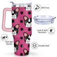 thumbnail image 3 of Personalized Dog Lover Gift Idea - 40oz Insulated Tumbler with Straw for Women - Non-Slip Handle Coffee Travel Cup, 3 of 7