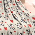 thumbnail image 3 of Beige Cow Heart Pattern Blanket,Comfortable Soft Lamb Wool Throw Blanket,All Season,Warm Lightweight Blankets for Sofa Bed Couch Living Room Chair,30"x40", 3 of 4