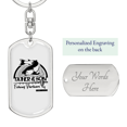 thumbnail image 2 of Fishing Partners For Life Stainless Steel or 18k Gold Premium Swivel Dog Tag Keychain, 2 of 8