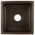 thumbnail image 3 of Premier Copper Products  BS16DB3 16" Square Hammered Bar/Prep Sink, 3 of 3