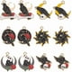 thumbnail image 1 of 1 caja de 24 dijes de cuervo negro de 6 estilos, esmaltados, góticos, sol, luna, rosa, cuervo, terror, para hacer joyas, pulseras, collares, fiestas, artículos para el hogar y manualidades., 1 of 5