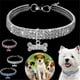 thumbnail image 3 of Bling Pet Dog Collar Pitbull Pug Bone Pendant Crystal Cat Collars Small Medium Dogs Chihuahua Pug Necklace Loop Pets Accessories ShopWise Round, 3 of 13